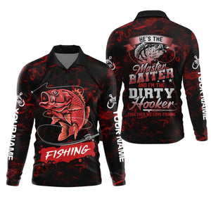 He’s the Master Baiter & I’m the Dirty Hooker SPF Shirts, Fishing Shirts For Men, Fisherman Gift