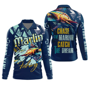 Marlin Fishing, Chase The Marlin - Catch The Dream SPF Shirts, Fishing Shirts For Men, Fisherman Gift