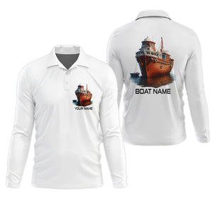 Custom Boat Shirt, Fishing Jersey, SPF Long Sleeve Shirts, Best Fishing Gifts, Mens Casual Shirts