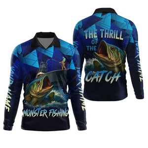 Monster Fishing SPF Shirts, The Thrill of The Catch Fishing Shirts, Fishing Shirts For Women, Ladies Fishing Shirts