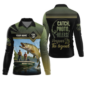 CPR Fishing, SPF Long Sleeve Shirts, Men Button Down Shirt, Best Fishing Gifts, Musky Fishing