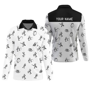 Funny Stick Figure Fishing Pose SPF Shirt For Men, Funny Fishing Shirt, Fishing Shirts For Men