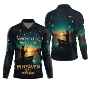 Fishing In Heaven Custom Memorial Shirt, SPF Shirt For Men, Presents For Fishermen, Bass Fishing