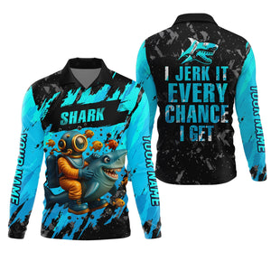 Shark Fishing UPF Shirts, Shark T-shirt, Long Sleeve Fishing Shirts, Funny Fishing Shirt, Gift For Fisherman