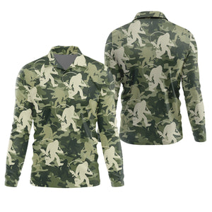 Bigfoot Camo Fishing SPF Shirts, Bassquatch Fishing Shirts, Fishing Shirts For Men, Funny Fisherman Gift