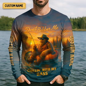 Don't Bobber Me Bass Fishing Shirt, SPF Long Sleeve Shirts, Presents For Fishermen