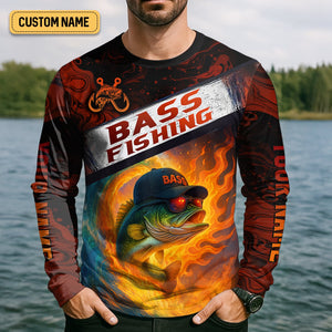 Bass Fishing Apparel, SPF Shirt For Men, Gift For Fisherman, Fishing Shirts For Men