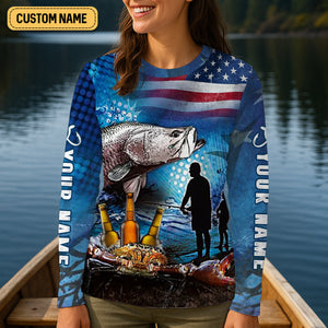 Just Another Beer Drinker With A Fishing Problem UPF Fishing Shirt, Funny Fishing Shirt, Women Fishing Shirts