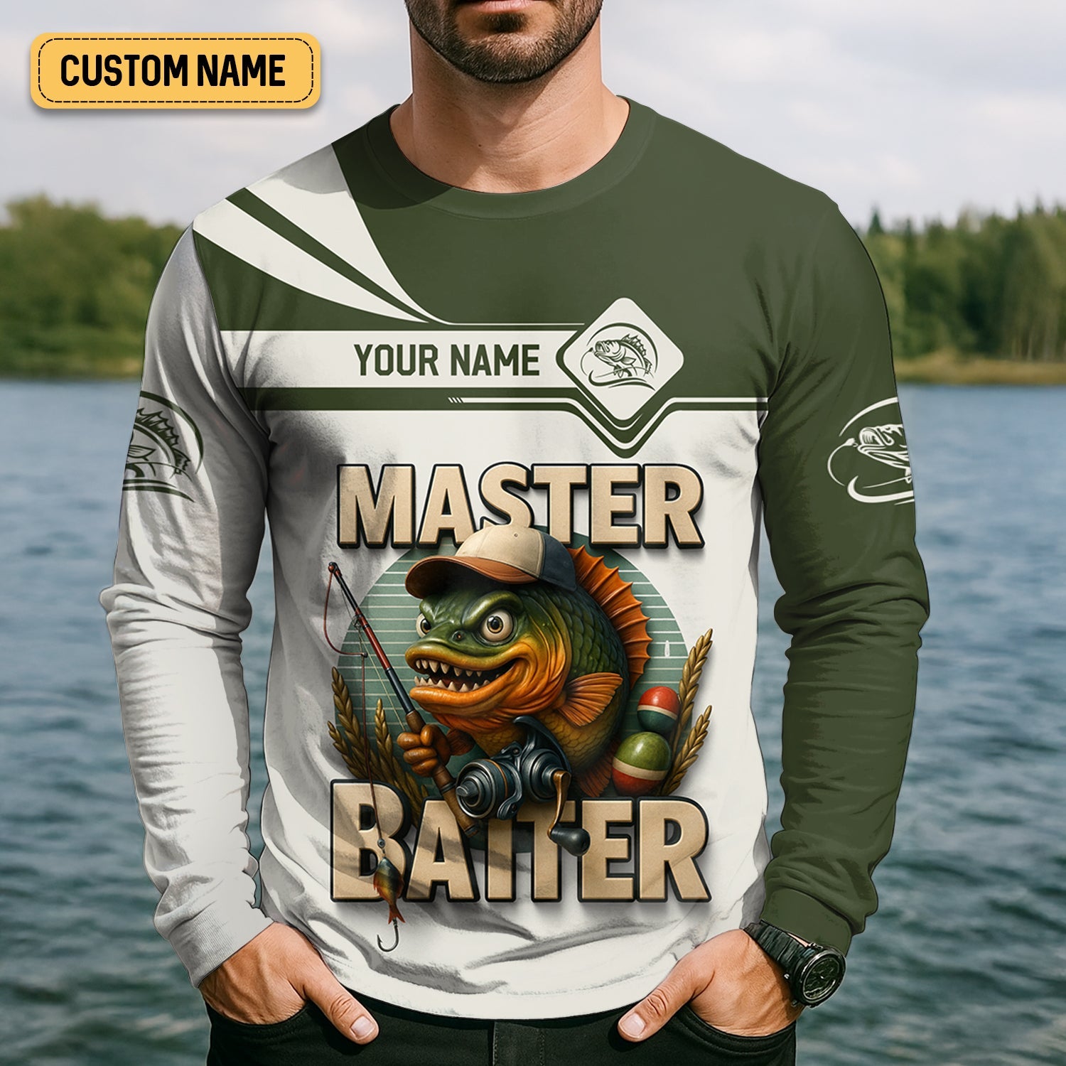 Master Baiter SPF Shirts, Long Sleeve Sun Shirt, Fishing Shirts For Men