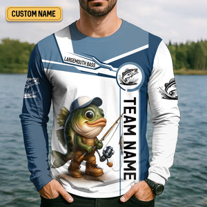 Team Fishing Shirt, Largemouth Bass Fishing, SPF Shirt For Men, Men Jersey, Mens Casual Shirts