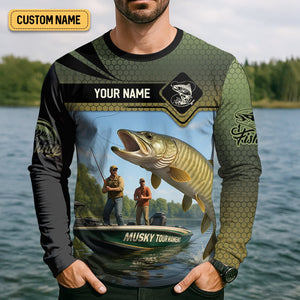 CPR Fishing, SPF Long Sleeve Shirts, Men Button Down Shirt, Best Fishing Gifts, Musky Fishing