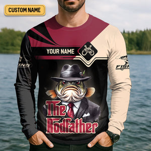 The Rod Father SPF Shirts, Custom Fishing Shirts, Fishing Shirts For Men, Funny Fisherman Gift