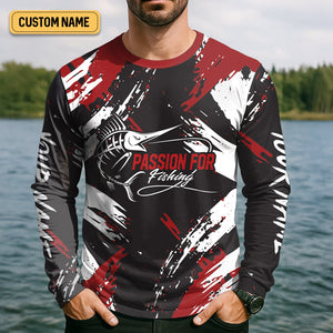 Passion for Fishing Shirts, SPF Long Sleeve Shirts, Fishing Shirts For Men