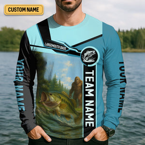 Bigfoot Fishing, Largemouth Bass Fishing, Team Fishing Shirt, SPF Shirt, Presents For Fishermen