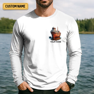 Custom Boat Shirt, Fishing Jersey, SPF Long Sleeve Shirts, Best Fishing Gifts, Mens Casual Shirts