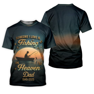 Fishing In Heaven SPF Shirt, Custom Fishing Shirt, Presents For Fishermen, Fishing Memorial Gift
