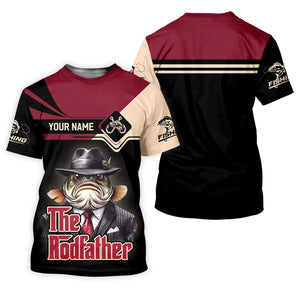 The Rod Father SPF Shirts, Custom Fishing Shirts, Fishing Shirts For Men, Funny Fisherman Gift