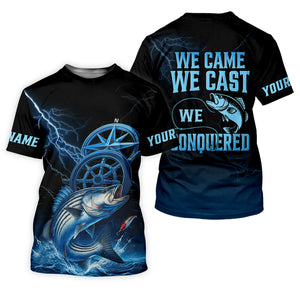 We Came We Saw We Conquered, Casting Fish, SPF Shirt, Custom Fishing Shirt, Men Long Sleeve Shirt