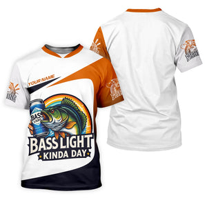 Basslight Kinda Day Fish And Beer Funny Fishing Shirt, SPF Shirt For Men, Gift For Fisherman, Bass Fishing