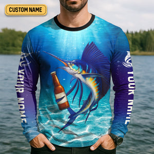 Just Another Beer Drinker With A Fishing Problem Marlin Fishing Shirt, Funny Fishing Shirt, Men's Fishing Shirt