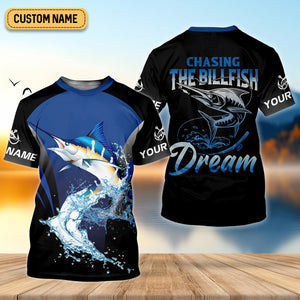 Marlin Fishing, Chasing The Billfish Dream SPF Shirts, Fishing Shirts For Men, Fisherman Gift