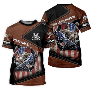 Fishing American Flag UPF Fishing Shirt, Patriotic Fishing Shirt, Men's Fishing Shirts, Gift For Fisherman