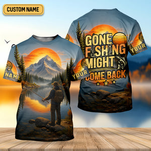Gone Fishing Might Come Back SPF Shirts, Custom Fishing Shirts, Fishing Shirts For Men, Funny Fisherman Gift