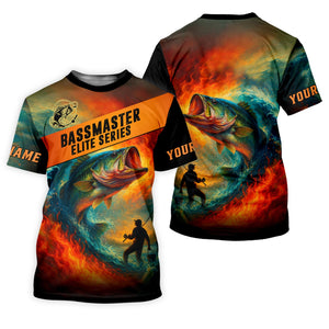 Bass Masters Elite Fishing UPF Shirts, Long Sleeve Fishing Shirts, Fishing Shirts For Men