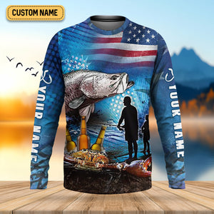 Just Another Beer Drinker With A Fishing Problem UPF Fishing Shirt, Men's Fishing Shirts, Funny Fisherman Gift