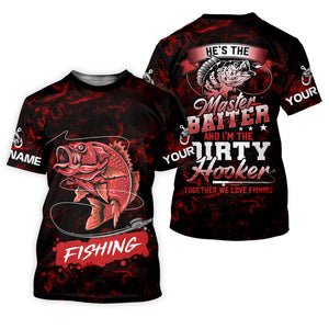 He’s the Master Baiter & I’m the Dirty Hooker SPF Shirts, Fishing Shirts For Men, Fisherman Gift