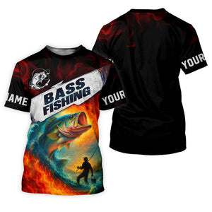 Fire Fishing Hooded UPF Shirt, Fishing Jersey, Long Sleeve Fishing Shirts, Gift For Fisherman