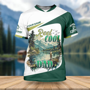 Reel Cool Dad Fishing SPF Shirt For Men, Funny Fishing Shirt, Fishing Shirts For Men