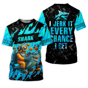 Shark Fishing UPF Shirts, Shark T-shirt, Long Sleeve Fishing Shirts, Funny Fishing Shirt, Gift For Fisherman