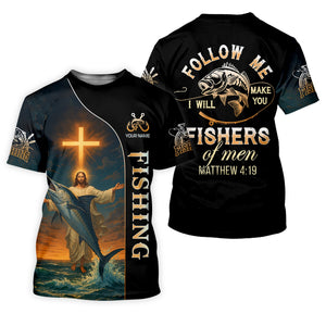 I Will Make You Fishers Of Men, Bible Verse T-Shirt, SPF Shirt For Men, Gift For Fisherman
