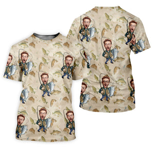 Custom Face Fishing Man SPF Shirt For Men, Funny Fishing Shirt, Presents For Fishermen