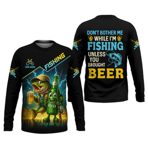 Don't Bother Me While I'm Fishing Unless You Brought Beer Funny Fishing Shirt, SPF Shirt, Fishing Shirts For Men
