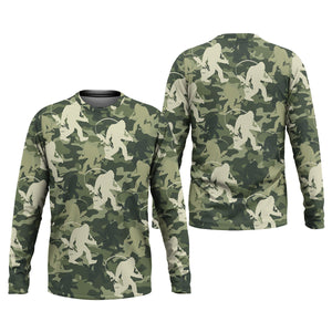 Bigfoot Camo Fishing SPF Shirts, Bassquatch Fishing Shirts, Fishing Shirts For Men, Funny Fisherman Gift