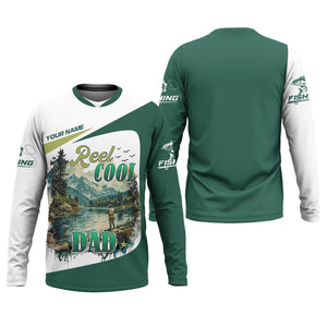 Reel Cool Dad Fishing SPF Shirt For Men, Funny Fishing Shirt, Fishing Shirts For Men