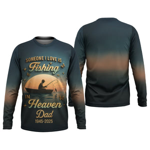 Fishing In Heaven SPF Shirt, Custom Fishing Shirt, Presents For Fishermen, Fishing Memorial Gift