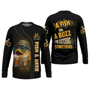 Fish And Beer Fishing UV Shirts, Funny Fishing Shirt, Gift For Fisherman, Fishing Shirts For Men