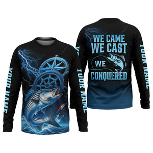 We Came We Saw We Conquered, Casting Fish, SPF Shirt, Custom Fishing Shirt, Men Long Sleeve Shirt