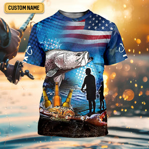 Just Another Beer Drinker With A Fishing Problem UPF Fishing Shirt, Men's Fishing Shirts, Funny Fisherman Gift