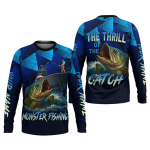 Monster Fishing SPF Shirts, The Thrill of The Catch Fishing Shirts For Men, Funny Fisherman Gift
