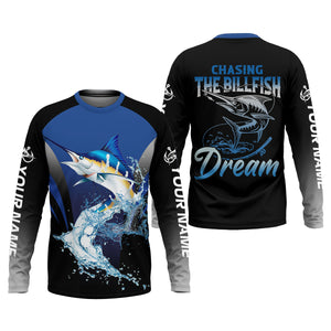Marlin Fishing, Chasing The Billfish Dream SPF Shirts, Fishing Shirts For Men, Fisherman Gift