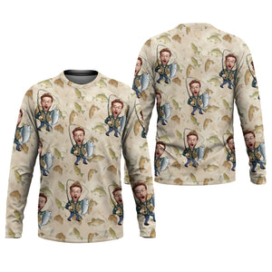 Custom Face Fishing Man SPF Shirt For Men, Funny Fishing Shirt, Presents For Fishermen