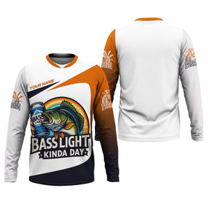 Basslight Kinda Day Fish And Beer Funny Fishing Shirt, SPF Shirt For Men, Gift For Fisherman, Bass Fishing