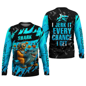 Shark Fishing UPF Shirts, Shark T-shirt, Long Sleeve Fishing Shirts, Funny Fishing Shirt, Gift For Fisherman