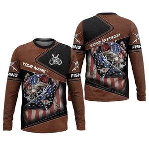 Fishing American Flag UPF Fishing Shirt, Patriotic Fishing Shirt, Men's Fishing Shirts, Gift For Fisherman