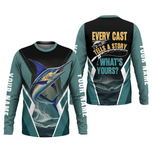 Every Cast Tells A Story Mens Fishing Shirts Long Sleeve, SPF Shirt For Men, Fishing Shirts For Men