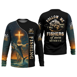 I Will Make You Fishers Of Men, Bible Verse T-Shirt, SPF Shirt For Men, Gift For Fisherman
